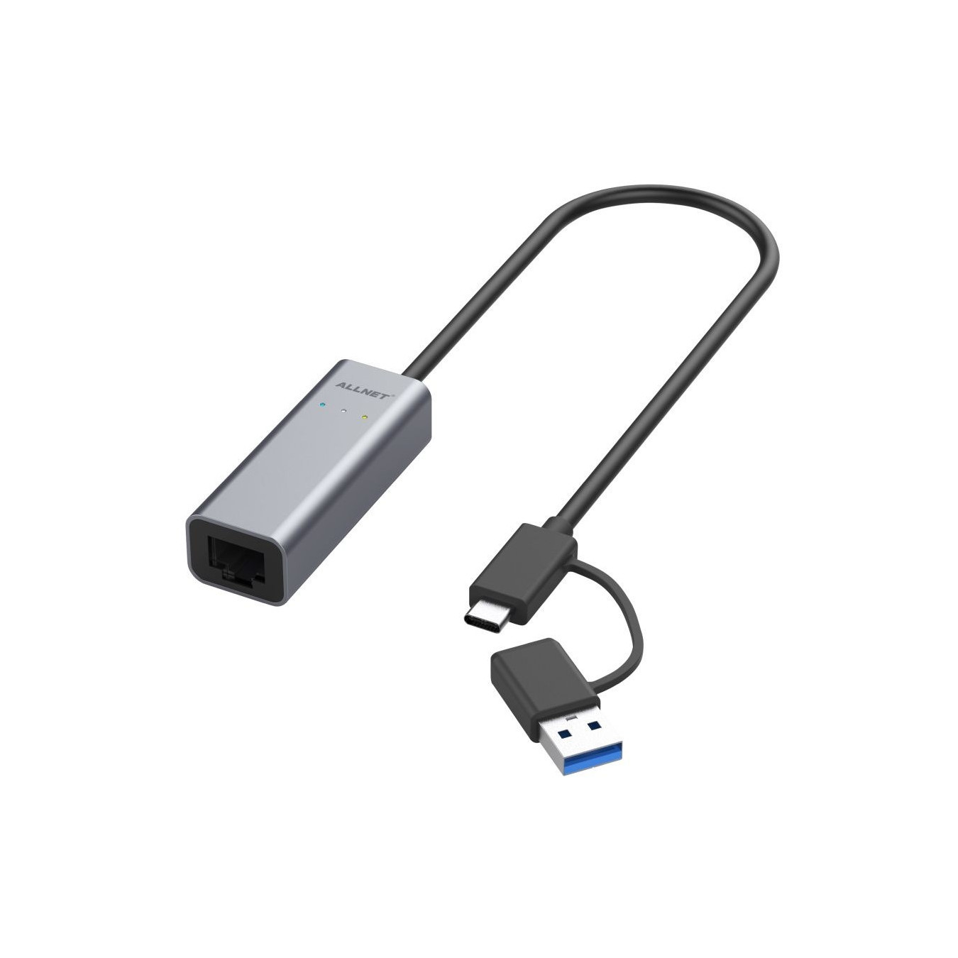 ALLNET USB 3.0 Typ-C&A Ethernet Adapter 2.5 Multi-Gigabit LAN ALL-NC-2.5G-USBC A ALLTRAVEL — Buy in Cyprus with Fast Delivery