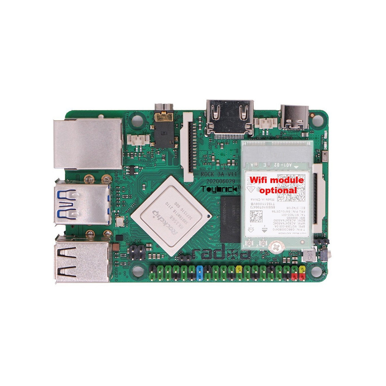 ALLNET Radxa Rock 3A 8GB RK3568 Quad-core Cortex-A55. freqency 2Ghz Mali G52 8GB LPDDR4 — Buy in Cyprus with Fast Delivery