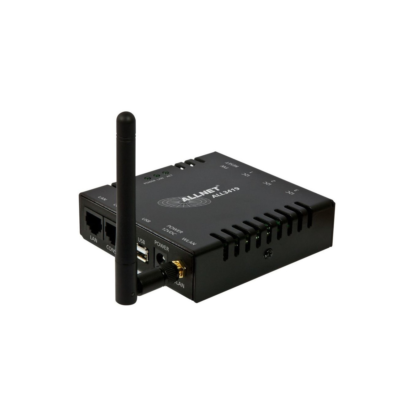 ALLNET MSR Zentrale ALL3419 inkl. 3 Sensor Ports & WLAN & Temperaturfühler ALL3006 für IP Gebäude Automation