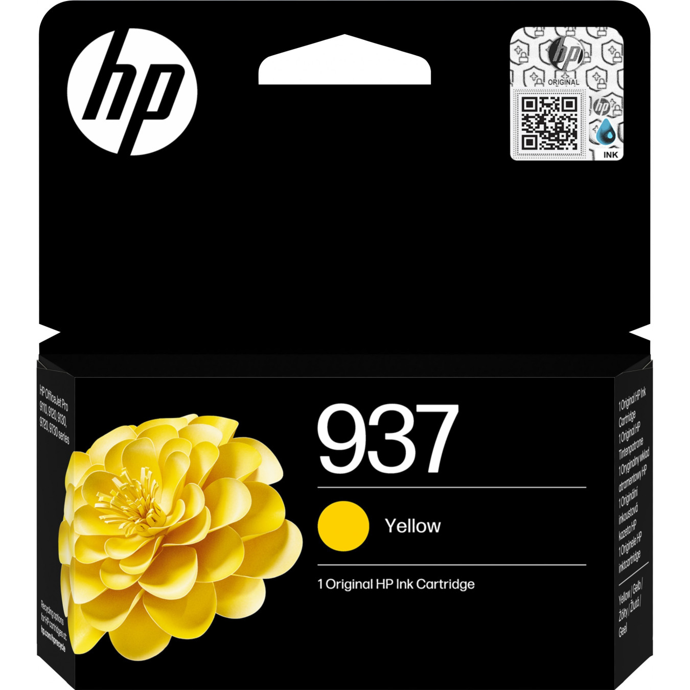 HP 937 Yellow Original Ink Cartridge - 4S6W4NE - Standard Yield, ~800 Pages — Buy in Cyprus with Fast Delivery