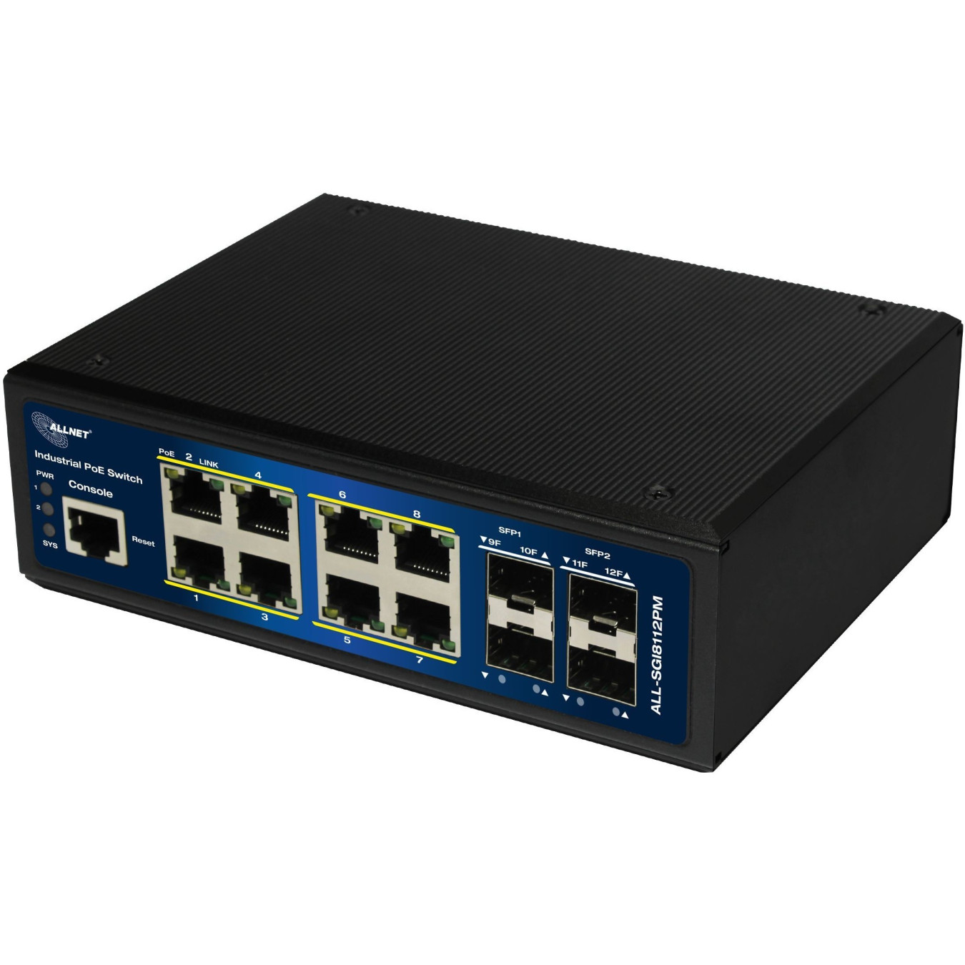 8+4P ALLNET ALL-SGI8112PMJ POE M industrial — Buy in Cyprus with Fast Delivery