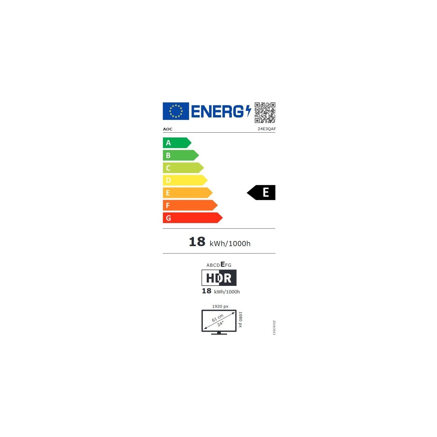 AOC 24E3QAF - 23.8" Full HD IPS Monitor, 1920x1080, 4ms, 75Hz, HDMI/VGA/DP, Black (Boxed) — Buy in Cyprus with Fast Delivery