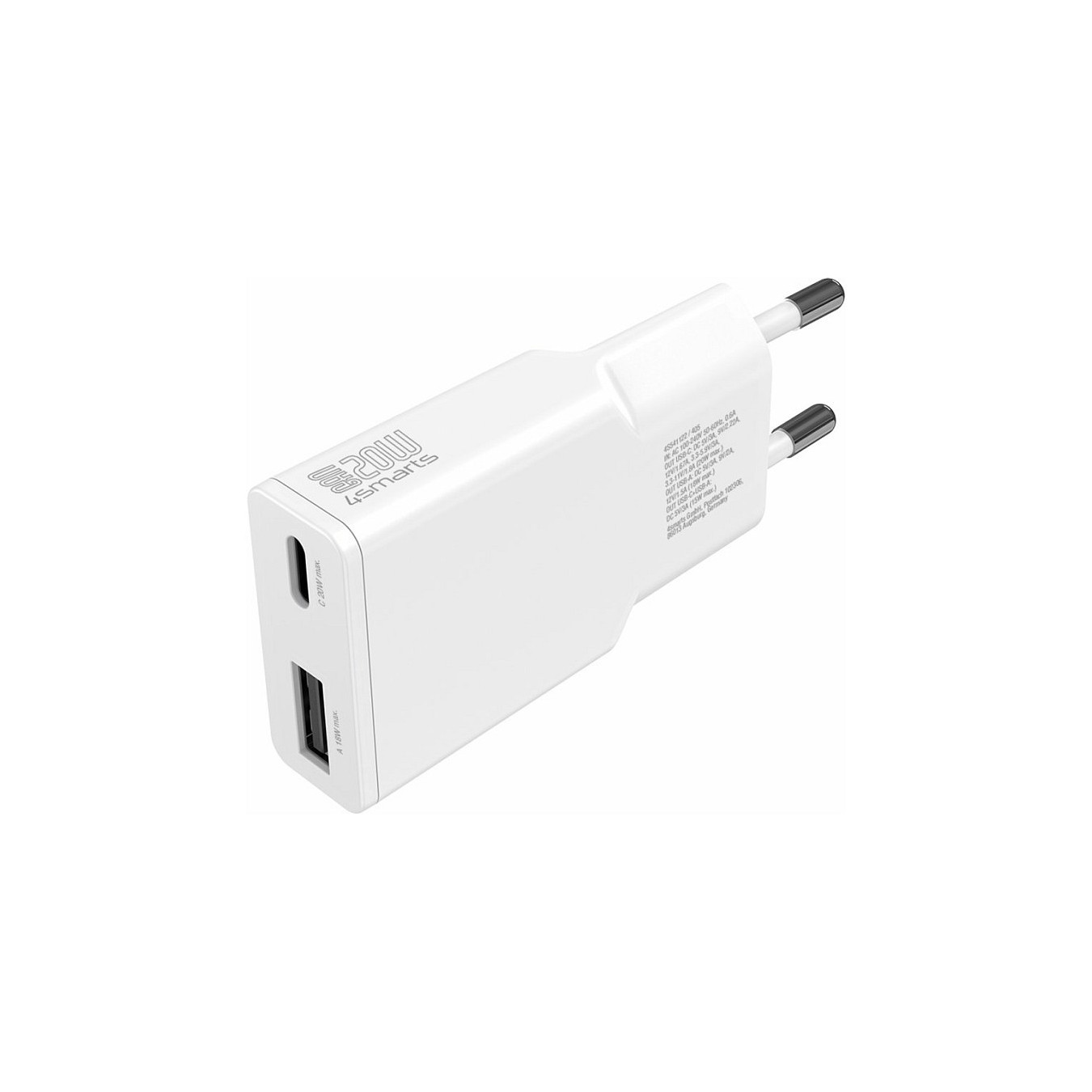 4smarts Netzladegert PDPlug Duos Slim 20W GaN USB-C A. wei — Buy in Cyprus with Fast Delivery