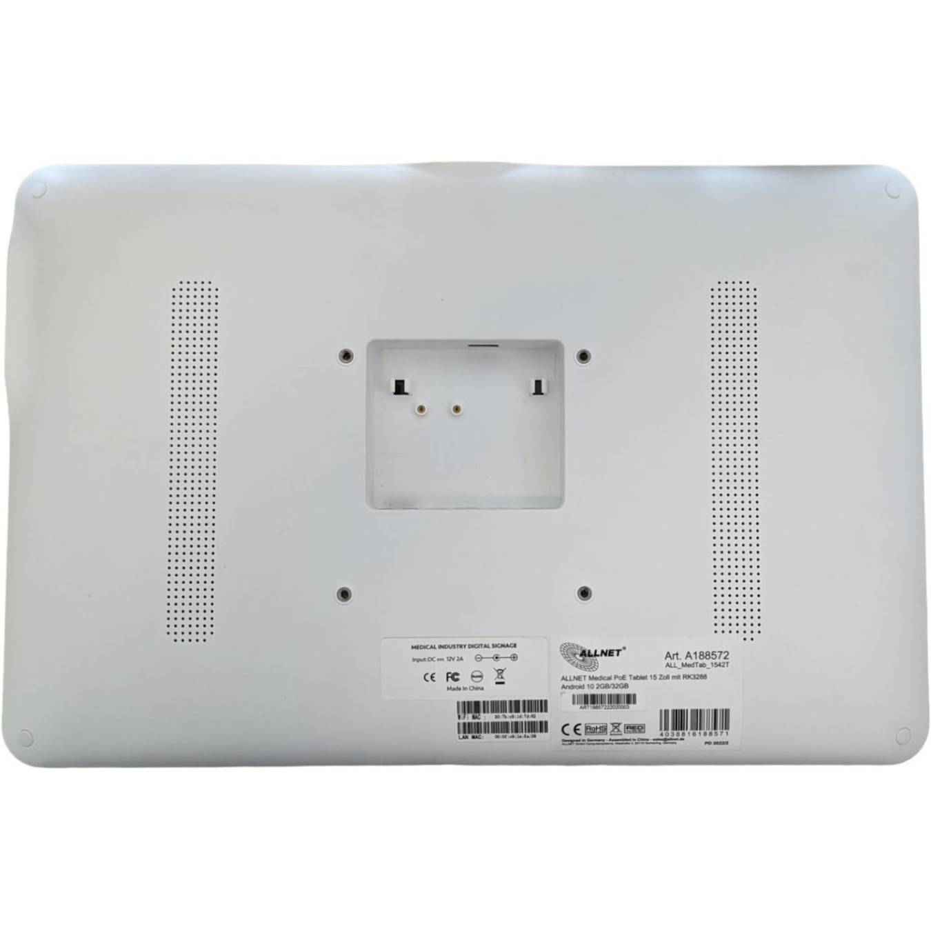 ALLNET Medical PoE Tablet 15 Zoll mit RK3568 Android 11 4GB 16GB — Buy in Cyprus with Fast Delivery