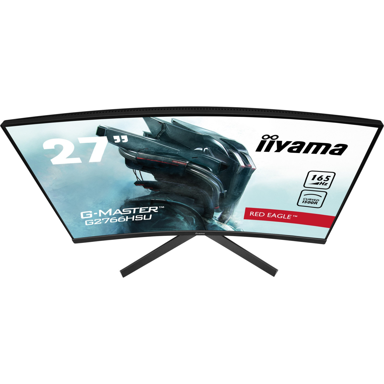 iiyama G-MASTER G2766HSU - 27" Curved VA Gaming Monitor, FHD 1920x1080, 165Hz, 1ms, FreeSync Premium, Black
