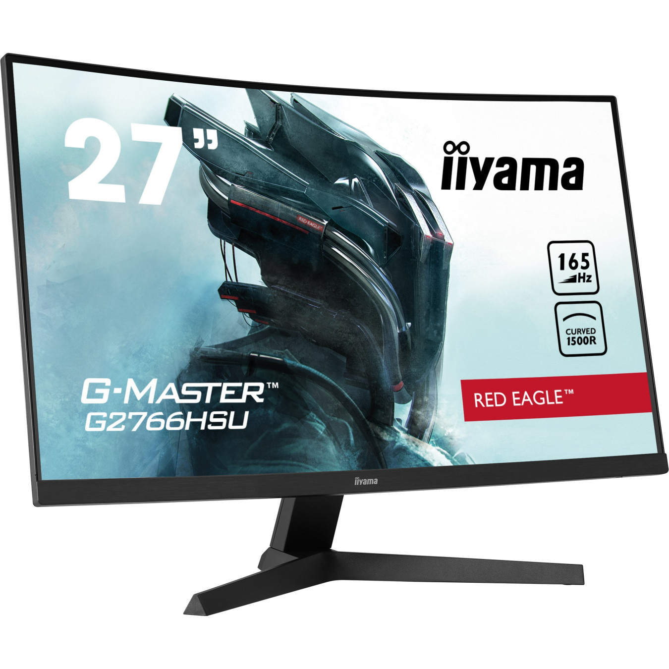 iiyama G-MASTER G2766HSU - 27" Curved VA Gaming Monitor, FHD 1920x1080, 165Hz, 1ms, FreeSync Premium, Black