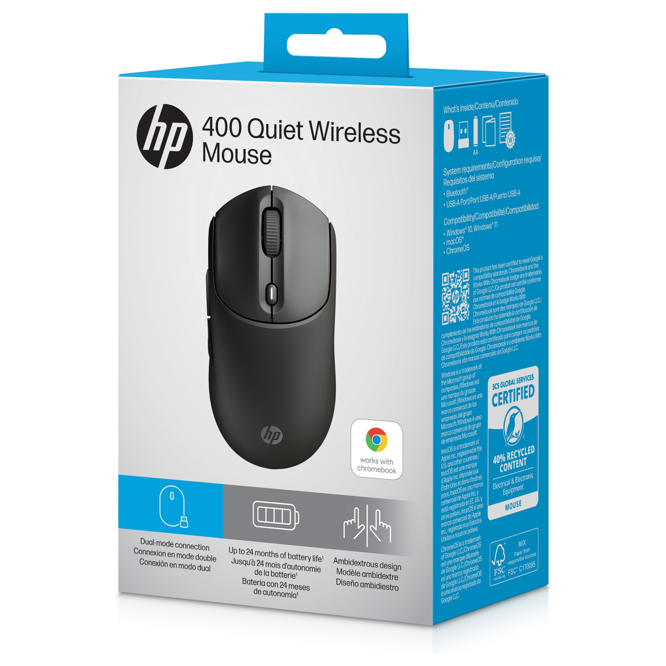HP 400 Quiet Black Wireless Mouse EURO (P) — Buy in Cyprus with Fast Delivery
