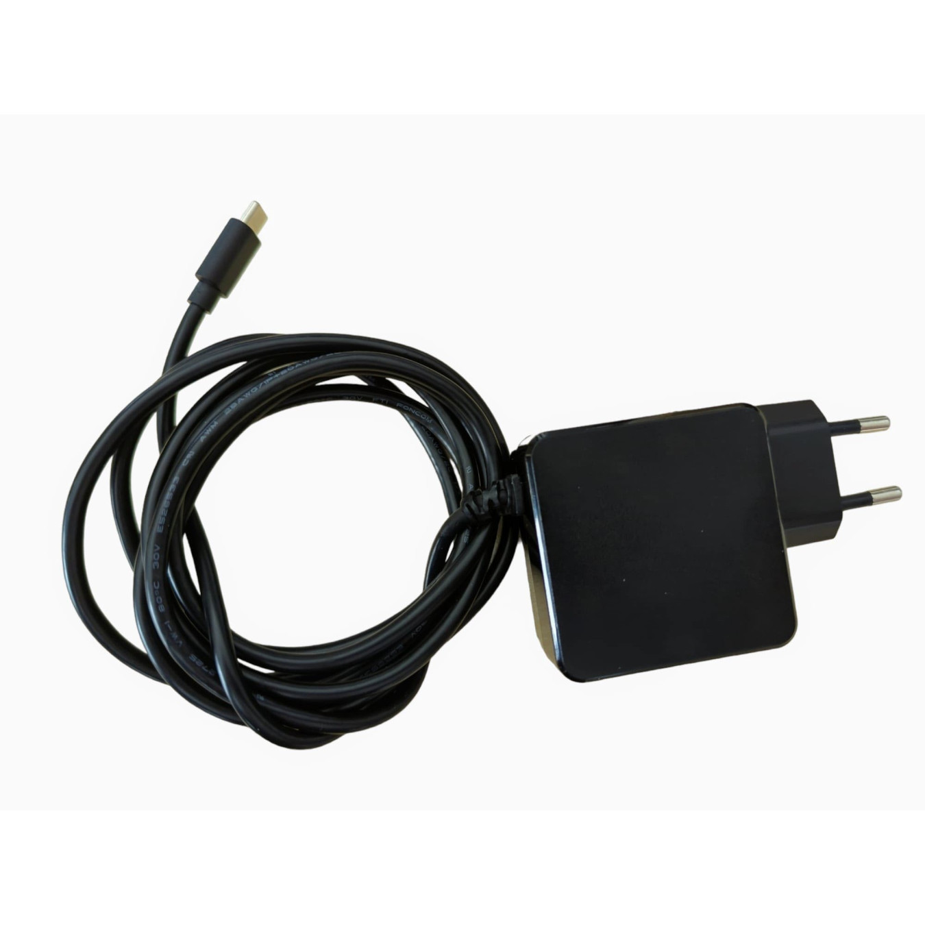 Z ALLNET Ersatznetzteil QC USB-C PD GaN Netzteil Power Supply45Watt 1x USB Typ-C mit 2m festem Kabel EU PLUG