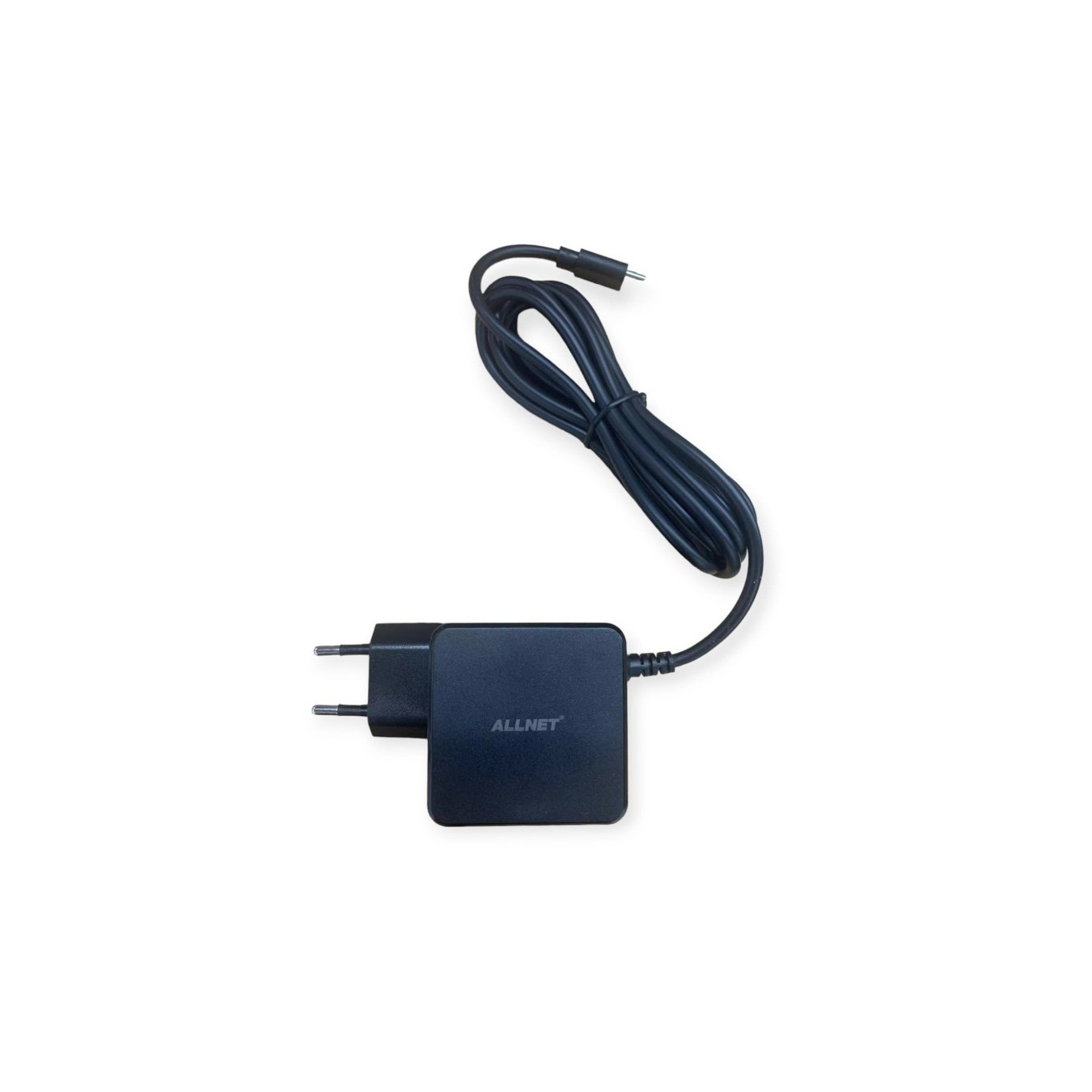 Z ALLNET Ersatznetzteil QC USB-C PD GaN Netzteil Power Supply45Watt 1x USB Typ-C mit 2m festem Kabel EU PLUG