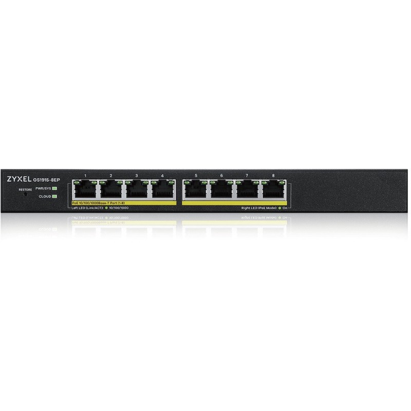 Buy Zyxel GS1915-8EP - 8-Port Gigabit L2 Managed PoE Switch - 802.3af/at, 16 Gbp... in Cyprus, Nicosia, Limassol, Larnaka, Pafos