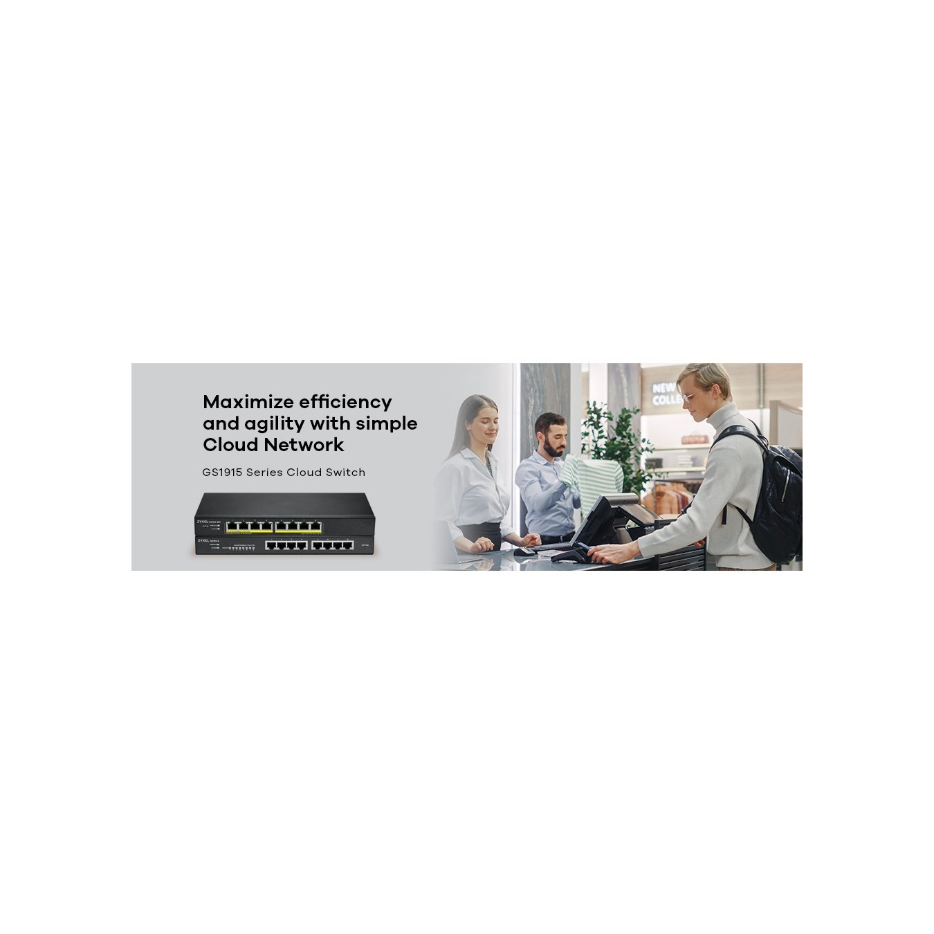 Zyxel GS1915-8EP - 8-Port Gigabit L2 Managed PoE Switch - 802.3af/at, 16 Gbps Switching — Buy in Cyprus with Fast Delivery