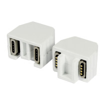 ALLNET TP-TP Kupplung CAT6A Buchse 1:1 8-pol. RJ45 magnetische Sicherungskupplung Abwurfbuchse PoE fähig bis zu 10GBit
