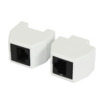 ALLNET TP-TP Kupplung CAT6A Buchse 1:1 8-pol. RJ45 magnetische Sicherungskupplung Abwurfbuchse PoE fähig bis zu 10GBit