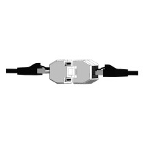 ALLNET TP-TP Kupplung CAT6A Buchse 1:1 8-pol. RJ45 magnetische Sicherungskupplung Abwurfbuchse PoE fähig bis zu 10GBit