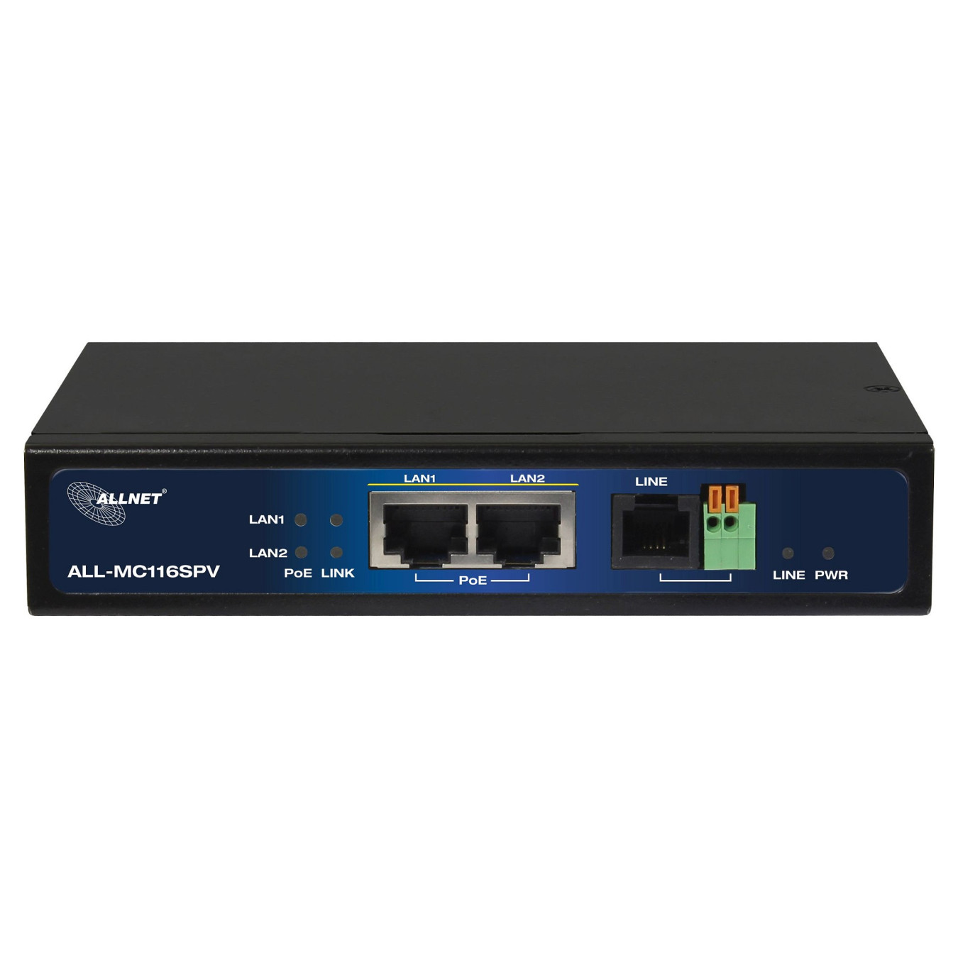 Z ALLNET ISP Bridge Modem VDSL2 mit Vectoring Point-to-Point Slave-Modem & 2x PoE IEEE802.3at Ports unmanaged ALL-MC1...