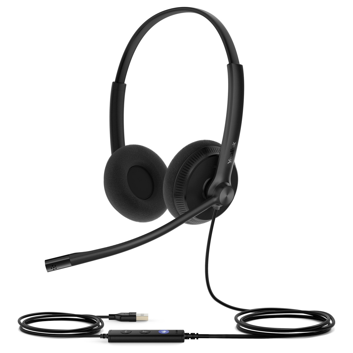 Yealink UH34 Lite Dual Teams USB-A Headset – Noise-Canceling Mic, 110g | Armenius Store