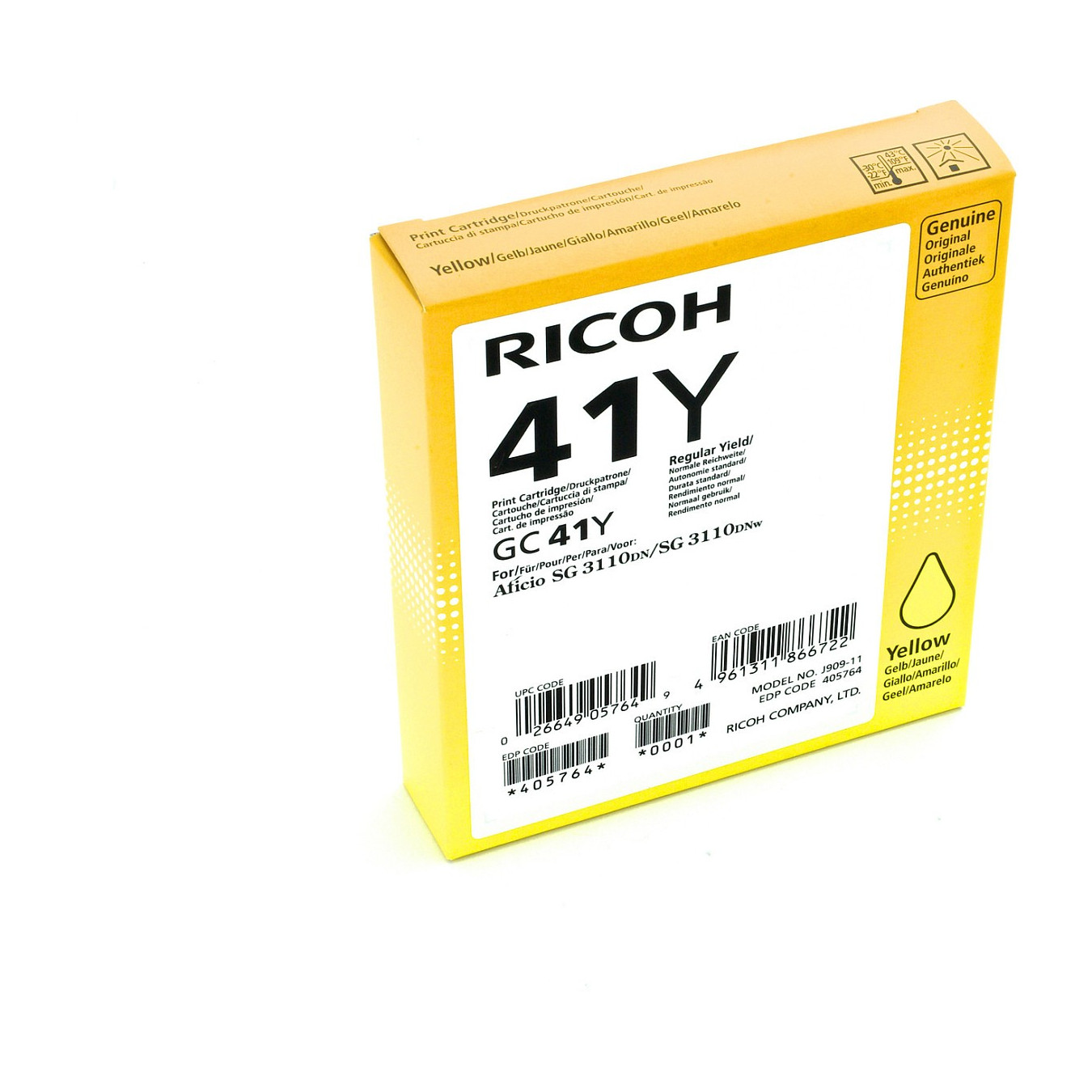 Ricoh Tinte 405764 gelb GC41Y bis zu 2.200 Seiten ISO IEC 24711 — Buy in Cyprus with Fast Delivery