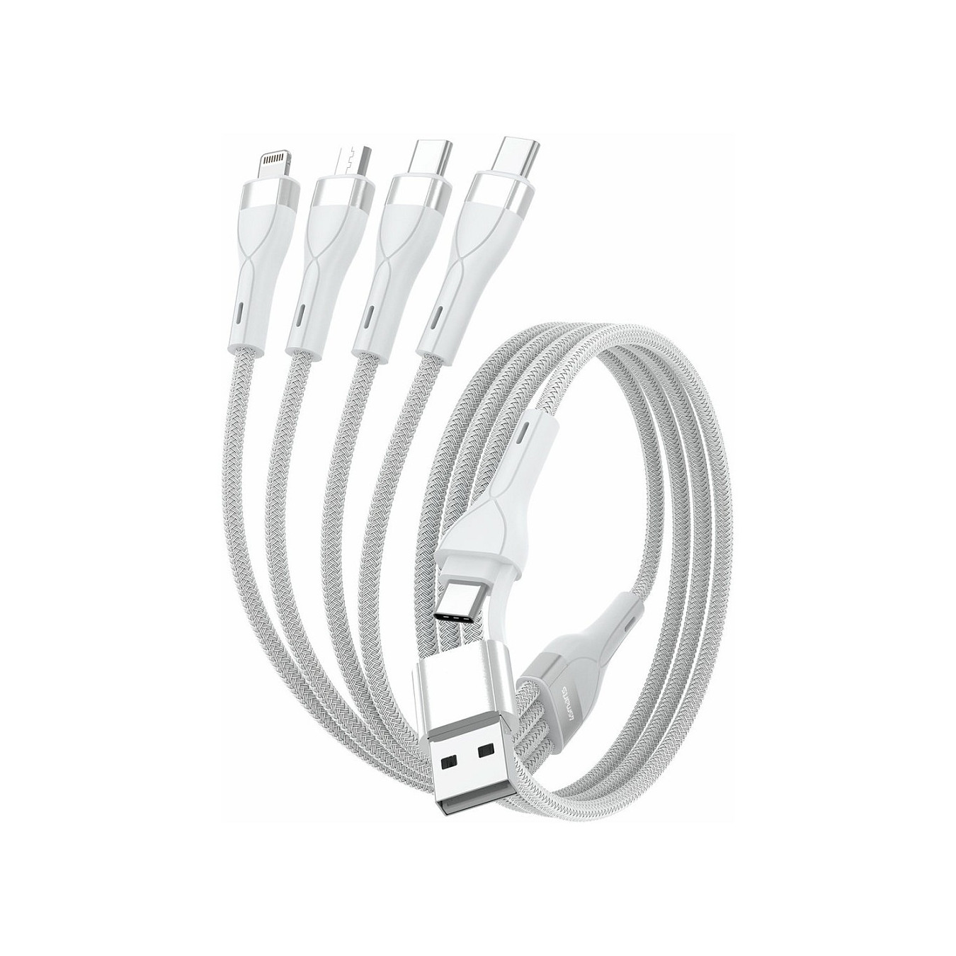 4smarts USB-C A Multi-Ladekabel 4in2 1.2m. wei — Buy in Cyprus with Fast Delivery
