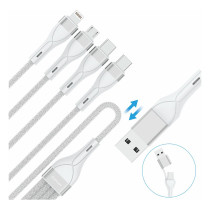 4smarts USB-C A Multi-Ladekabel 4in2 1.2m. wei — Buy in Cyprus with Fast Delivery