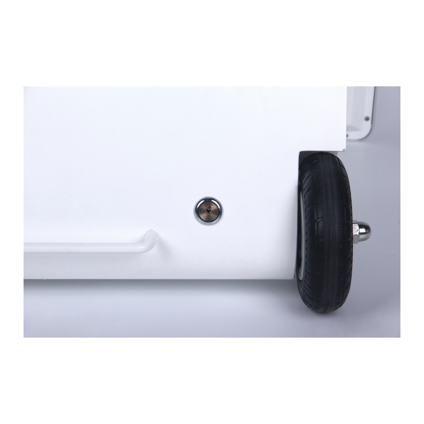 ALLNET Standdisplay 43 Zoll Outdoor Kundenstopper mit Akku oh. Touch mit Laufrollen 1500Nits Android Farbe schwarz