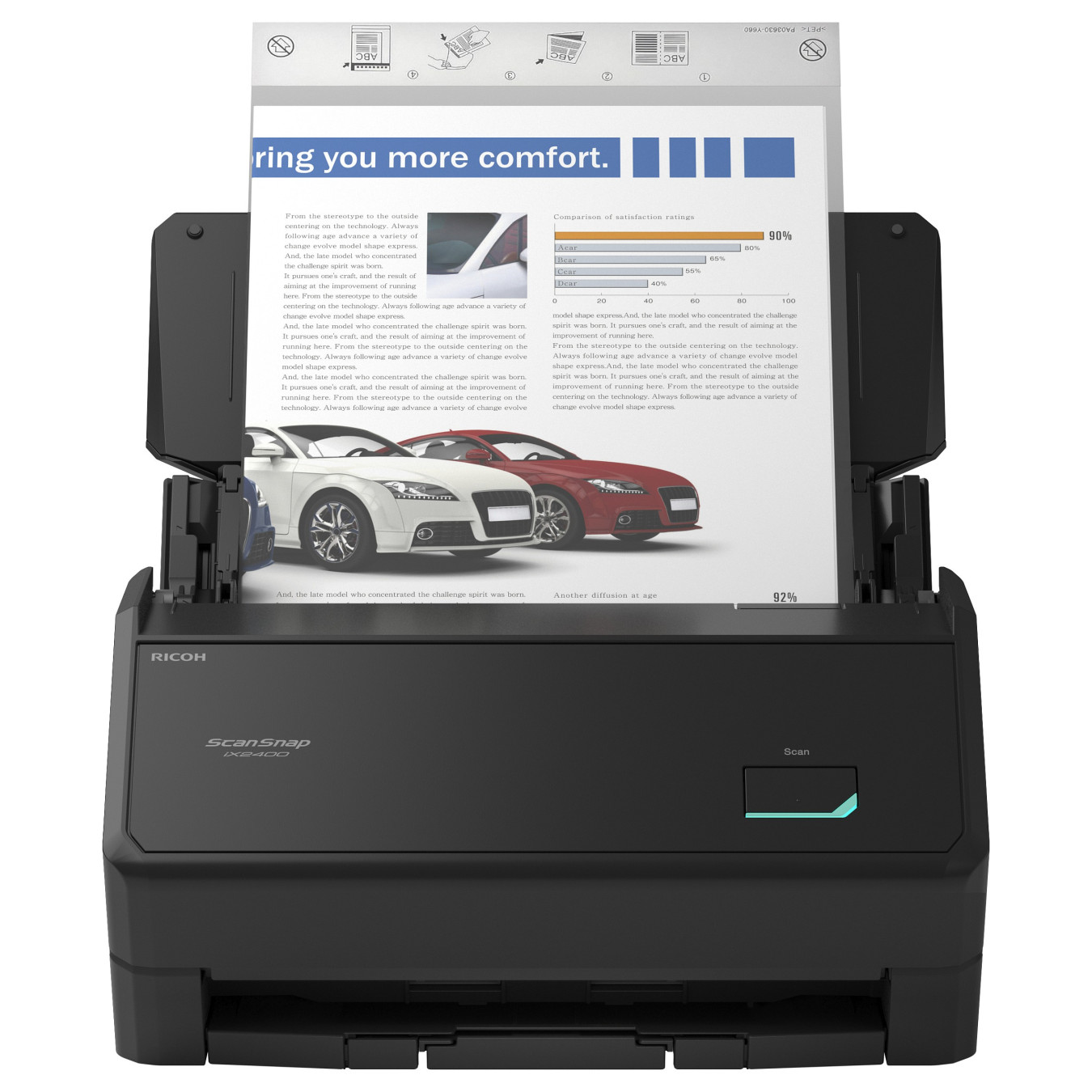 RICOH ScanSnap iX2400 45ppm 90ipm Black A4 Duplex ADF USB 3.2 — Buy in Cyprus with Fast Delivery