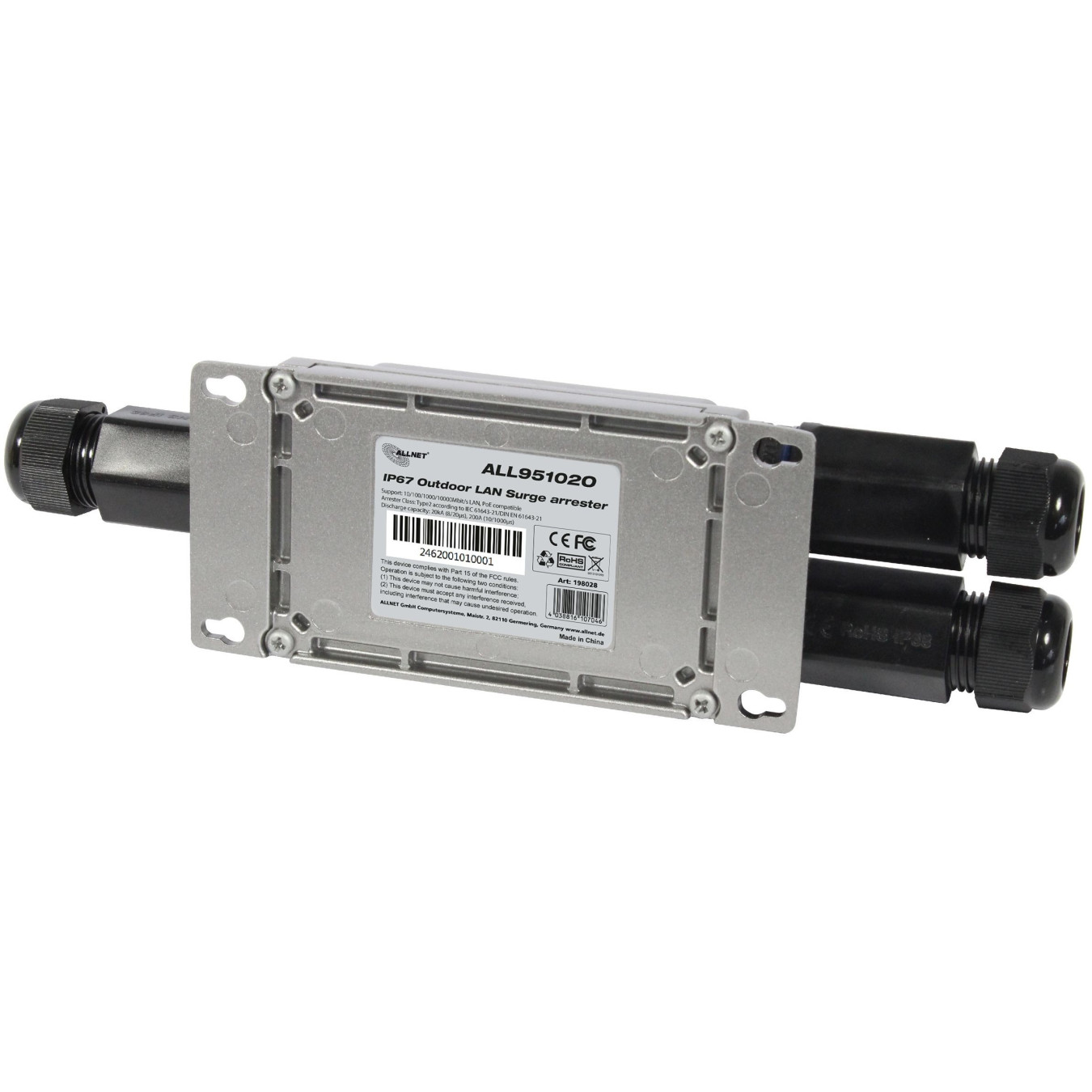 Z ALLNET TP Cat 6 Überspannungs- Blitzschutz Surge Protector ALL95102O IP66 Outdoor — Buy in Cyprus with Fast Delivery