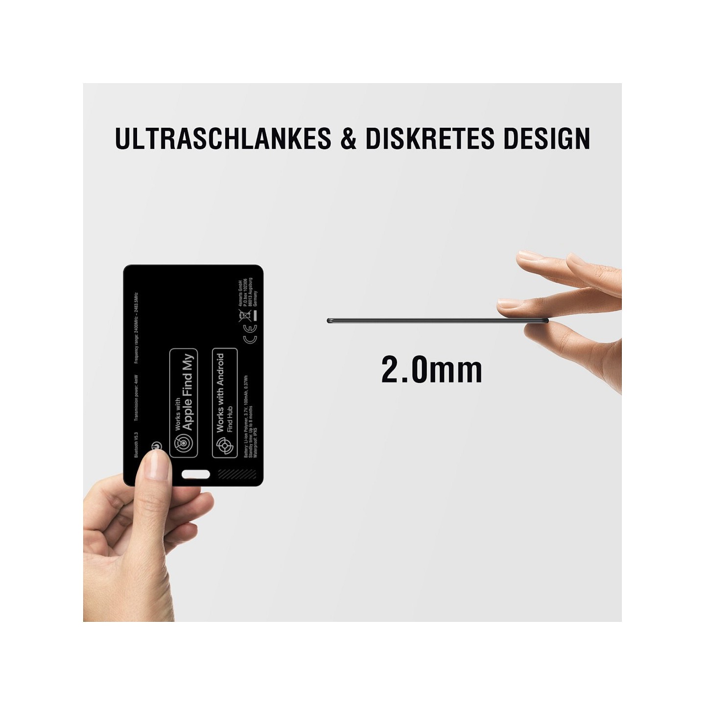 4smarts SkyTag Card Duos ReCharge black Bluetooth Tracker (Boxed) — Buy in Cyprus with Fast Delivery