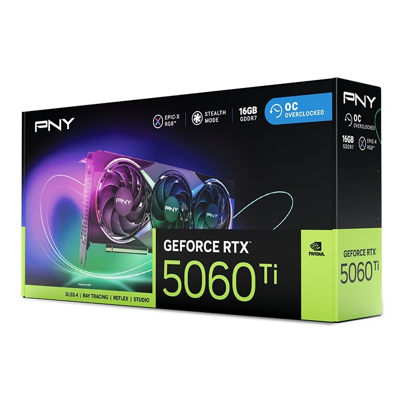Buy PNY GeForce RTX 5060 Ti EPIC-X RGB OC - 16GB GDDR7, Triple-Fan ARGB, PCIe 5.... in Cyprus, Nicosia, Limassol, Larnaka, Pafos