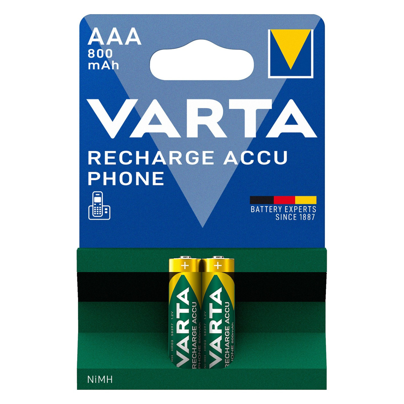 Akku AAA 1.2V (HR03) Varta Recharge Accu Phone - 2er-Pack — Buy in Cyprus with Fast Delivery