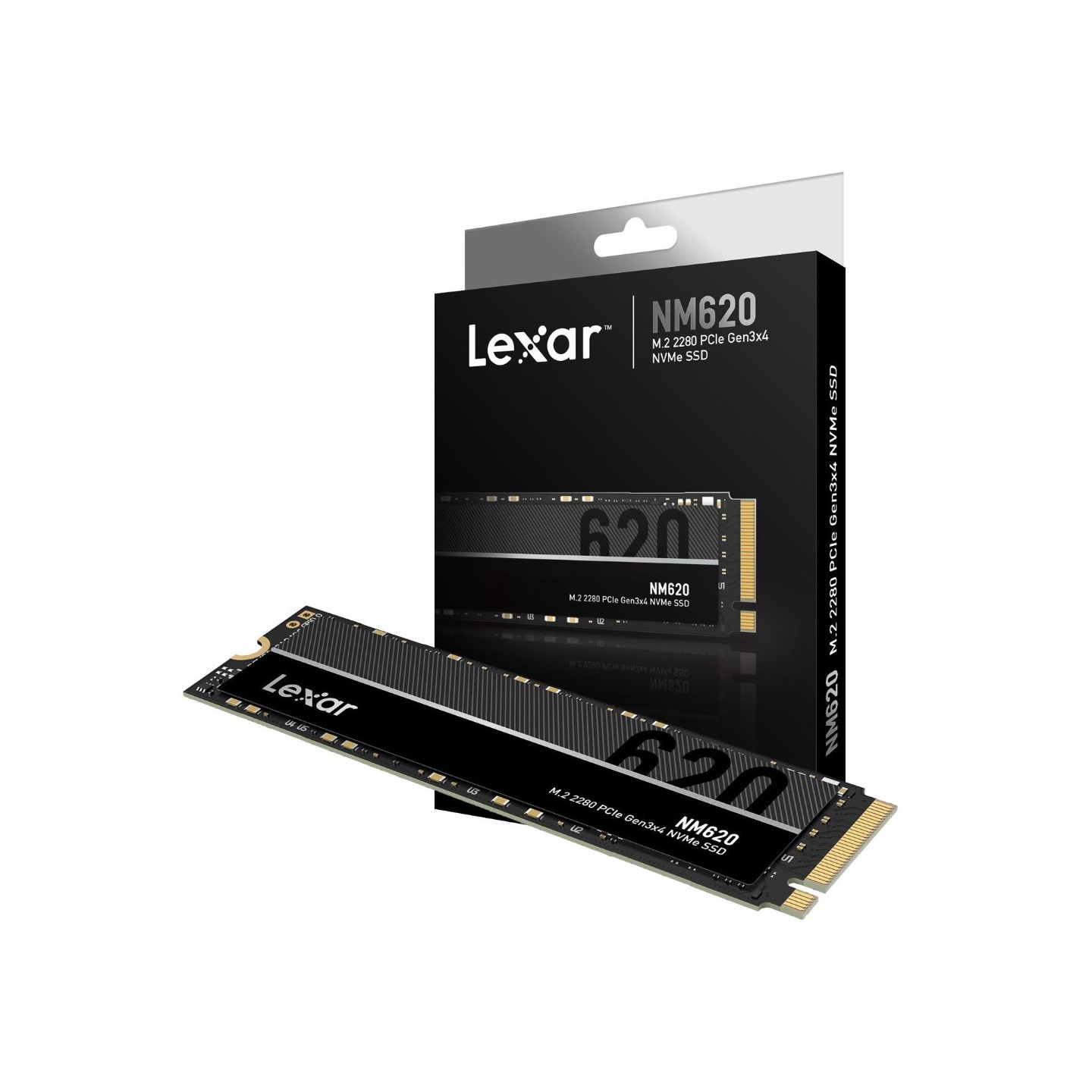 Lexar NM620 512GB M.2 2280 NVMe SSD - PCIe 3.0 x4, 3300 MB/s, 3D TLC - LNM620X512G-RNNNG (Boxed)