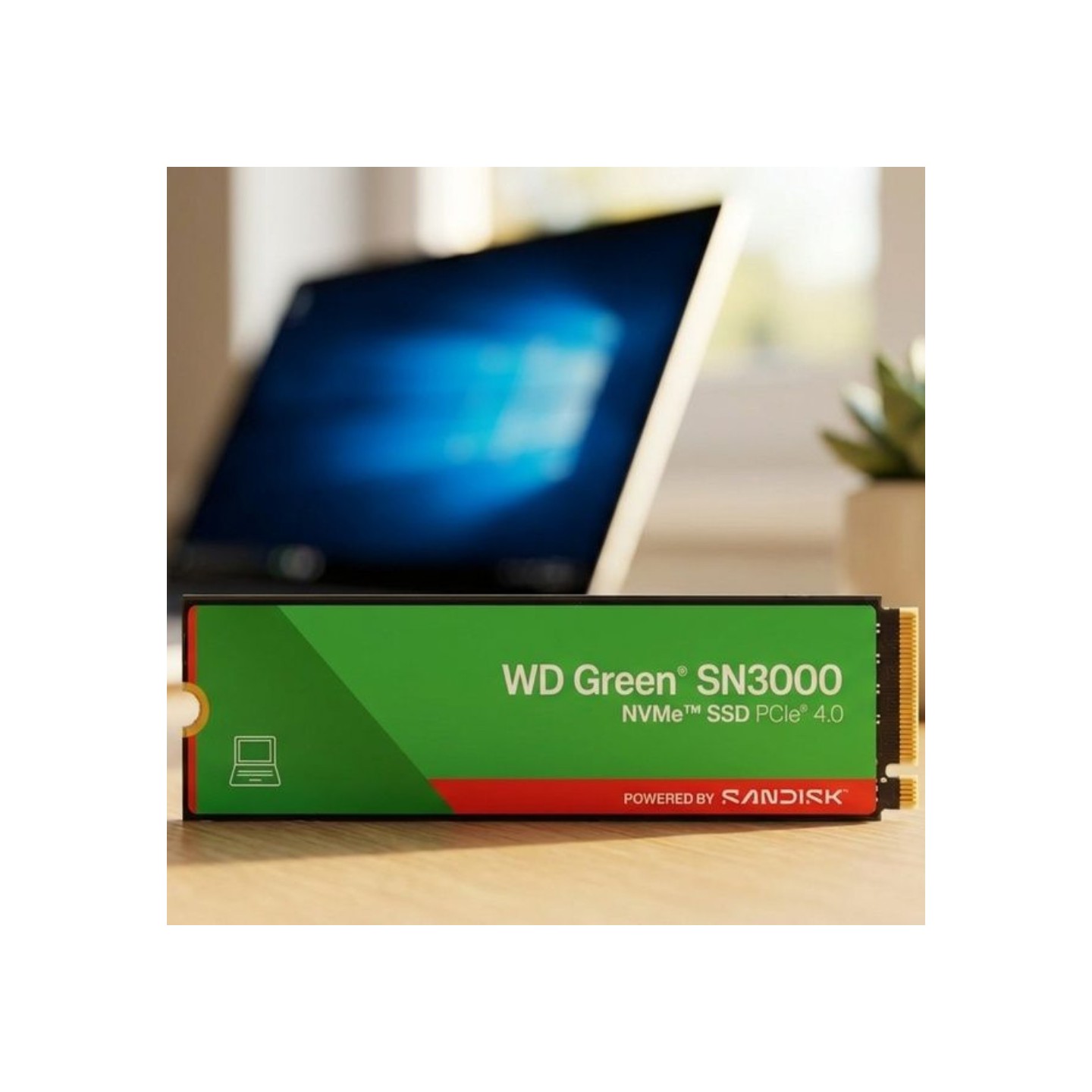 Western Digital WD Green SN3000 2TB M.2 2280 NVMe SSD - PCIe 4.0 x4, 5000 MB/s, QLC 3D NAND - WDS200T4G0E (Boxed)