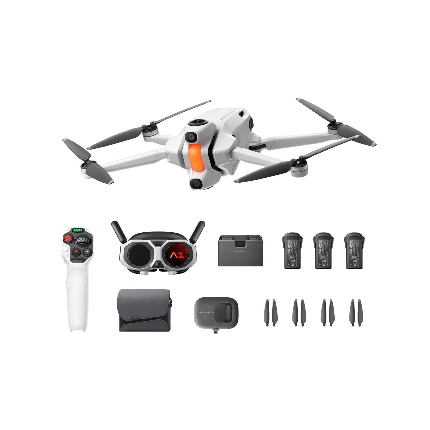 Antigravity A1 Explorer Bundle -8K 360 Invisible Drone-3x Battery,Charging Hub, 4 Spare Propellers