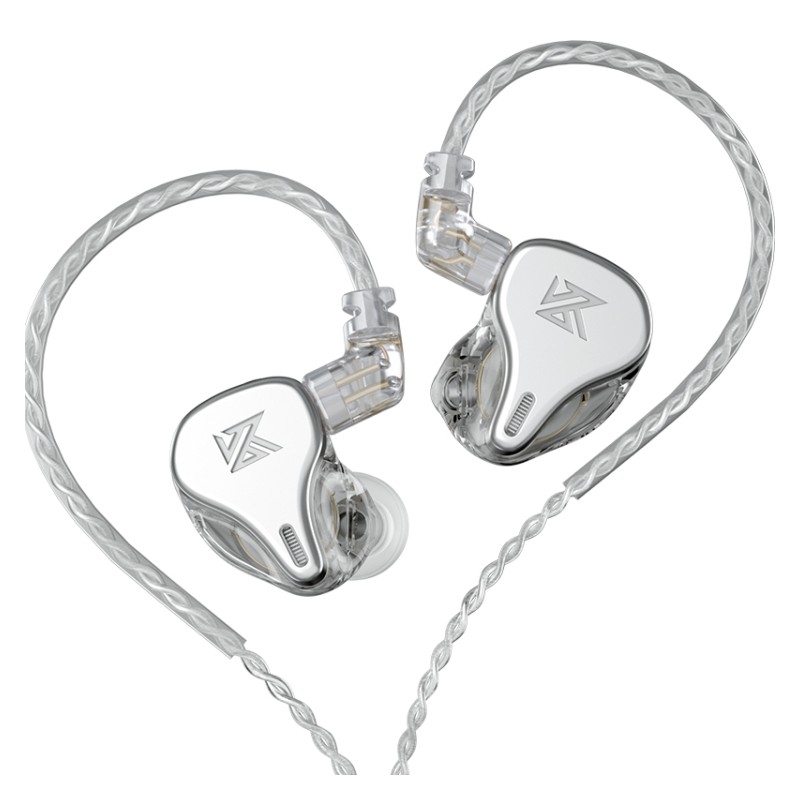 KZ DQ6 Silver No Mic - IEM 3,5 HBB Tuned Improved In Ear Monitor Earphones, 3DD Dynamic — Buy in Cyprus with Fast Delivery