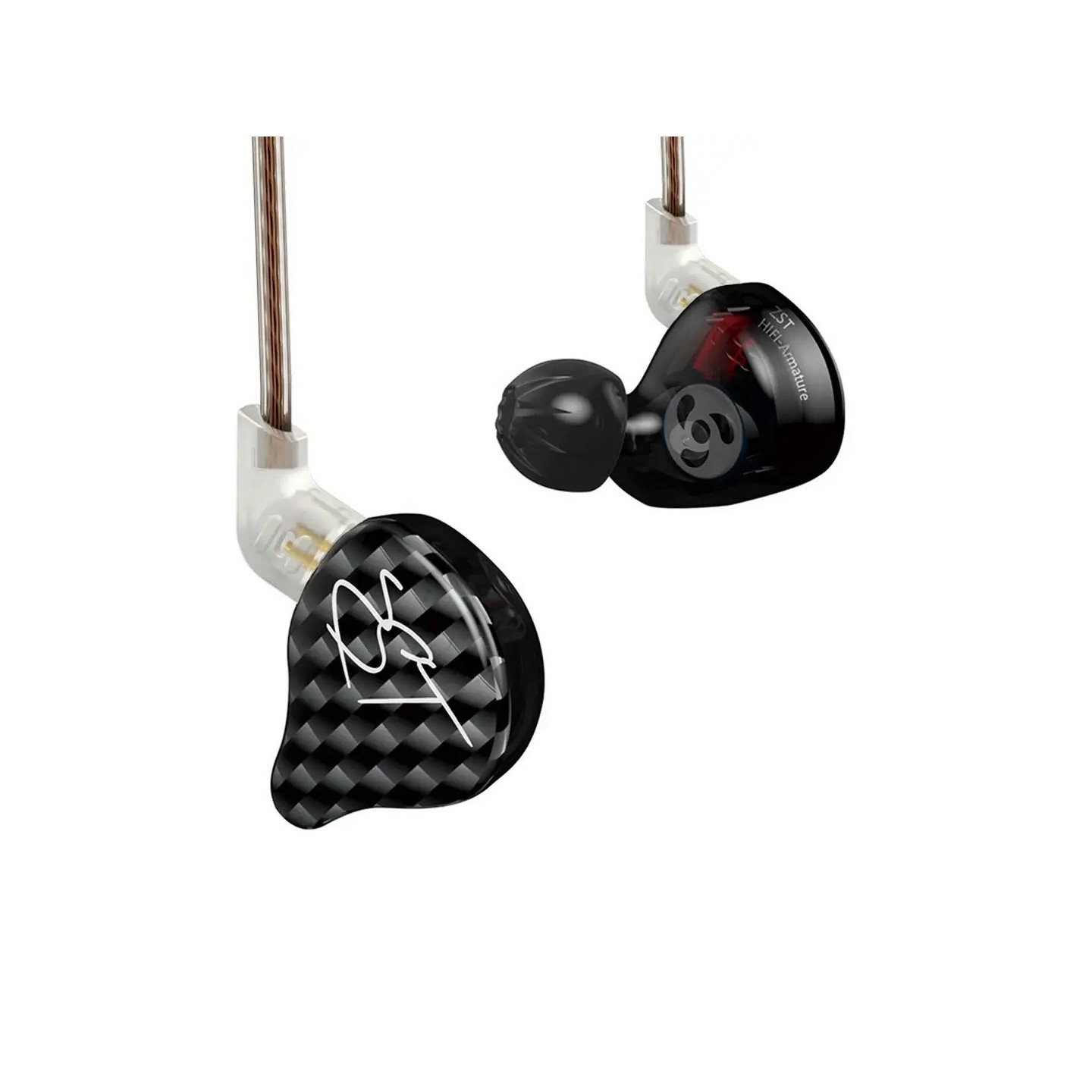 KZ ZST Black No Mic - IEM 3,5 In Ear Monitor Earphones, Dynamic Hybrid Dual Driver 1BA+1DD — Buy in Cyprus with Fast Delivery