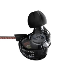 KZ ZST Black No Mic - IEM 3,5 In Ear Monitor Earphones, Dynamic Hybrid Dual Driver 1BA+1DD — Buy in Cyprus with Fast Delivery