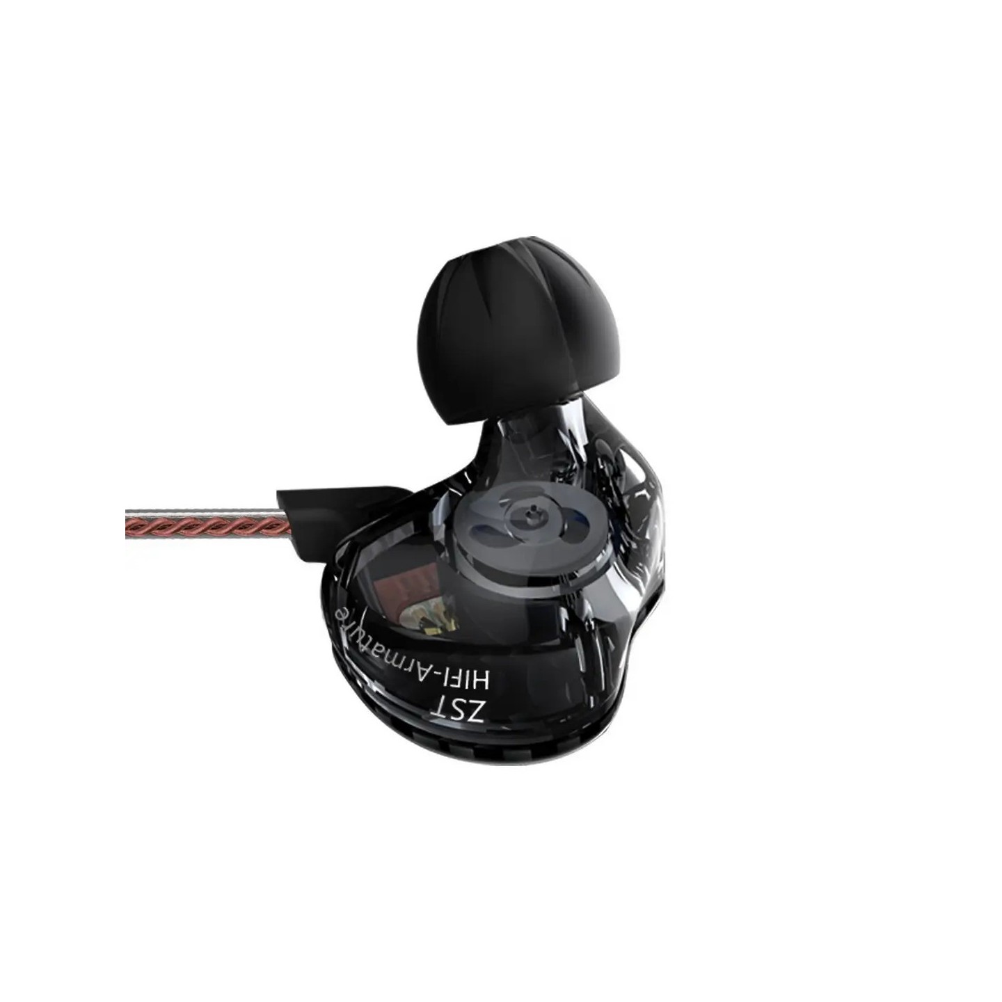 KZ ZST Black No Mic - IEM 3,5 In Ear Monitor Earphones, Dynamic Hybrid Dual Driver 1BA+1DD — Buy in Cyprus with Fast Delivery