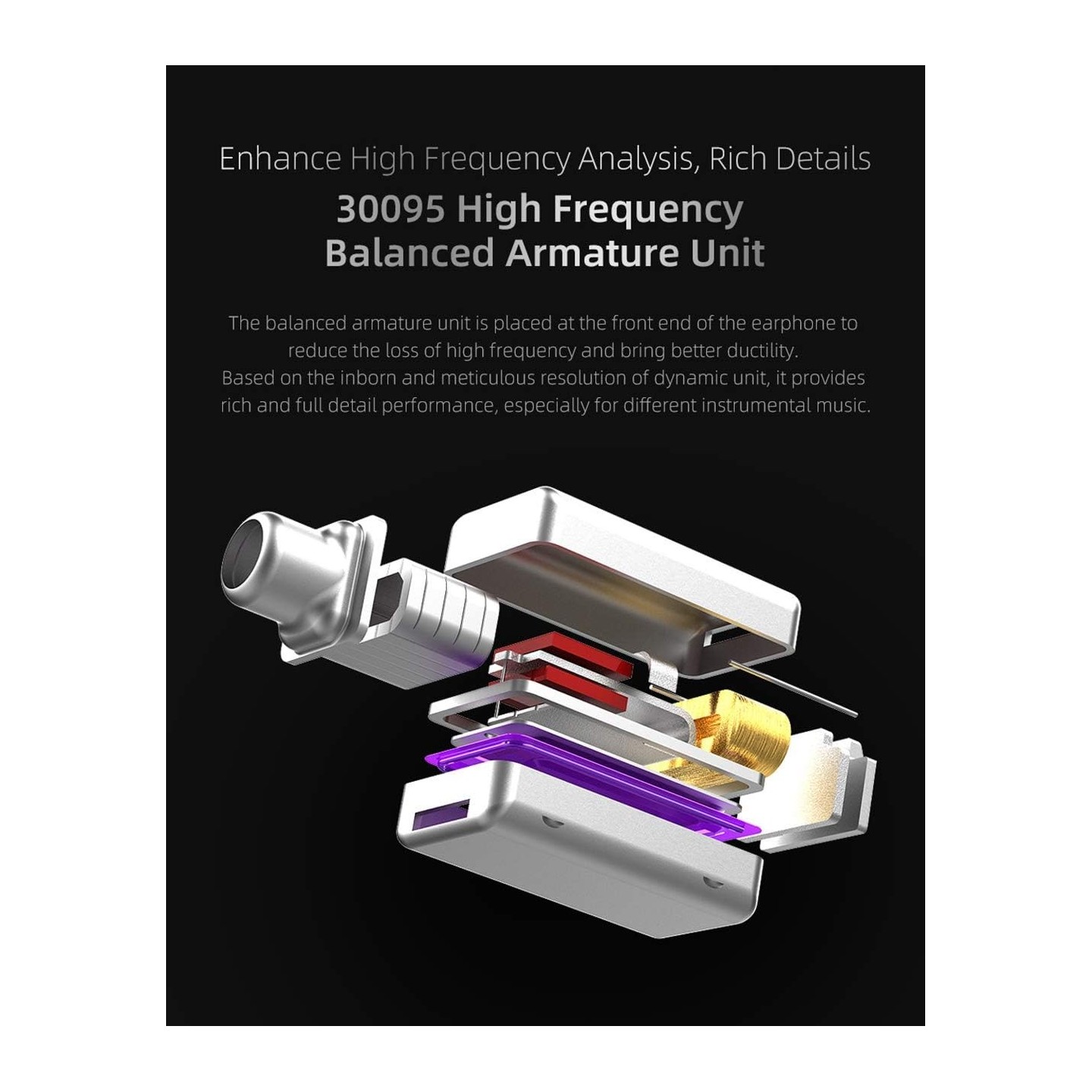 KZ ZST X Black No Mic - IEM 3,5 In Ear Monitor Earphones, Dynamic Hybrid Dual Driver 1BA+1DD, 2x ma