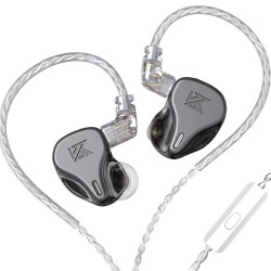 KZ DQ6 Grey With Mic - IEM 3,5 HBB Tuned Improved In Ear Monitor Earphones, 3DD Dynamic — Buy in Cyprus with Fast Delivery