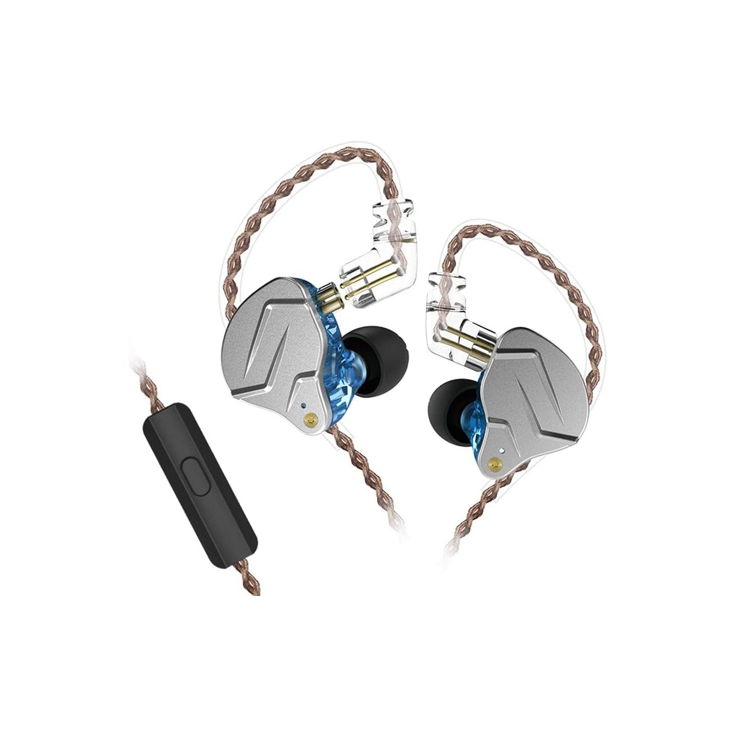 KZ ZSN PRO Blue Mic - IEM 3,5 In Ear Monitor Earphones, Dynamic Hybrid Dual Driver 1BA+1DD — Buy in Cyprus with Fast Delivery