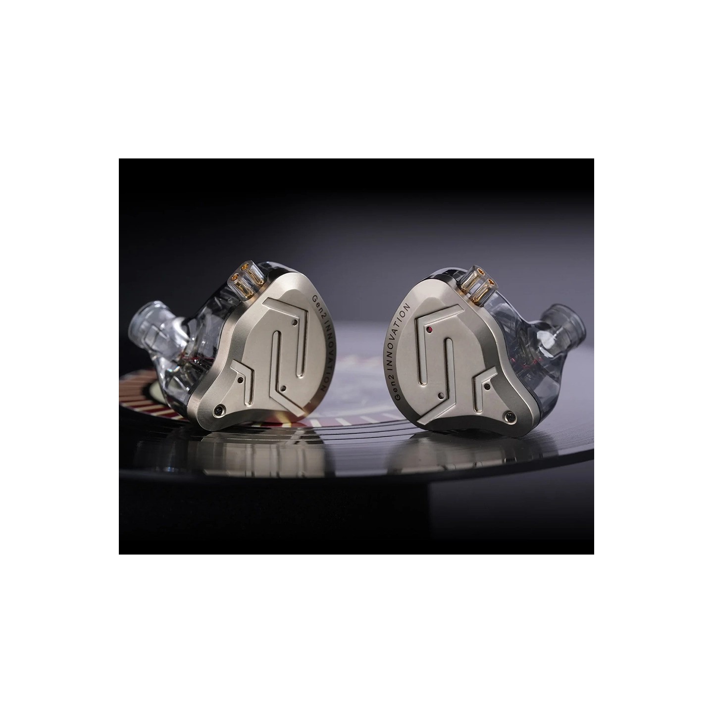 KZ ZSN PRO 2 Gold With Mic - IEM 3,5 In Ear Monitor Earphones, Hybrid 1BA+1DD 10mm, metal, HIFI bass