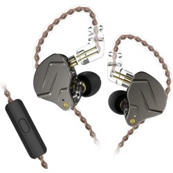 KZ ZSN PRO Grey Mic - IEM 3,5 In Ear Monitor Earphones, Dynamic Hybrid Dual Driver 1BA+1DD — Buy in Cyprus with Fast Delivery
