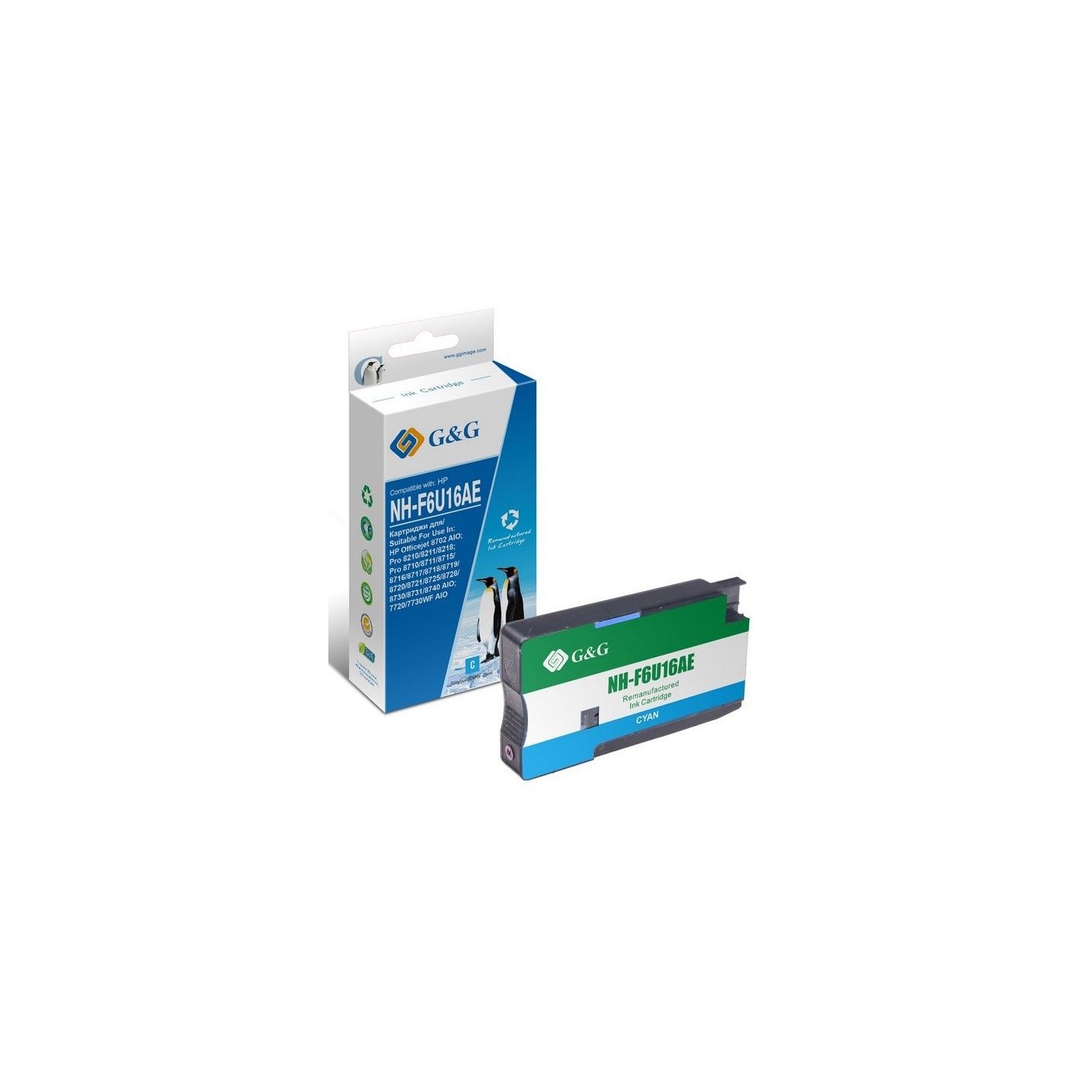 G&G Compatible Cartridge HP 953XL Cyan / F6U16AE — Buy in Cyprus with Fast Delivery