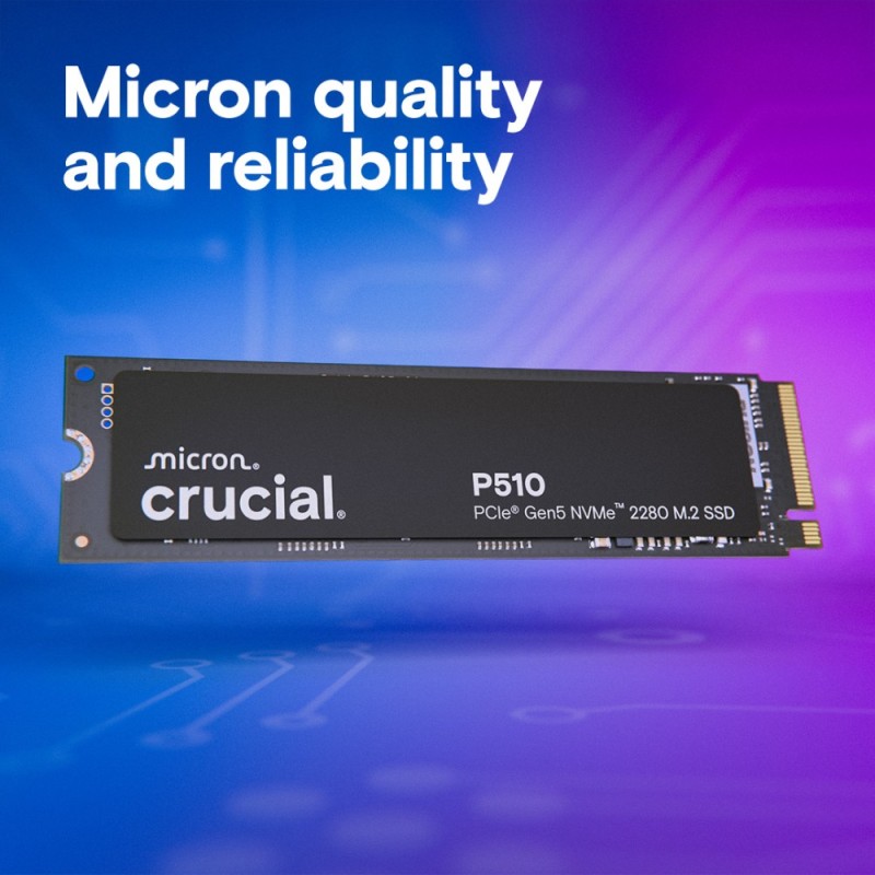 Crucial P510 2TB M.2 NVMe SSD - PCIe 5.0 x4 10000 MB/s - CT2000P510SSD8 (Boxed) — Buy in Cyprus with Fast Delivery