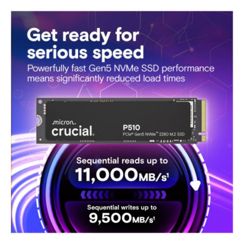 Crucial P510 2TB M.2 NVMe SSD - PCIe 5.0 x4 10000 MB/s - CT2000P510SSD8 (Boxed) — Buy in Cyprus with Fast Delivery