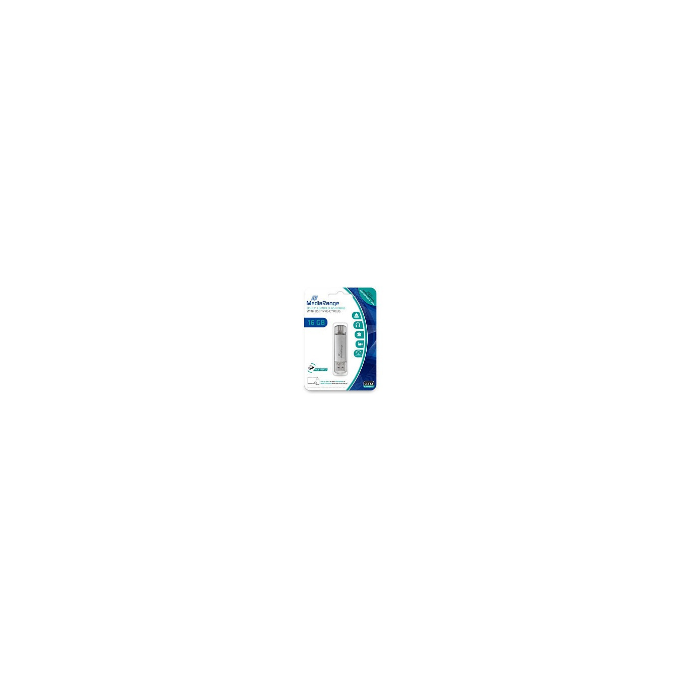 STICK MediaRange USB-Stick 16 GB USB 3.1 combo mit USB Type-C — Buy in Cyprus with Fast Delivery
