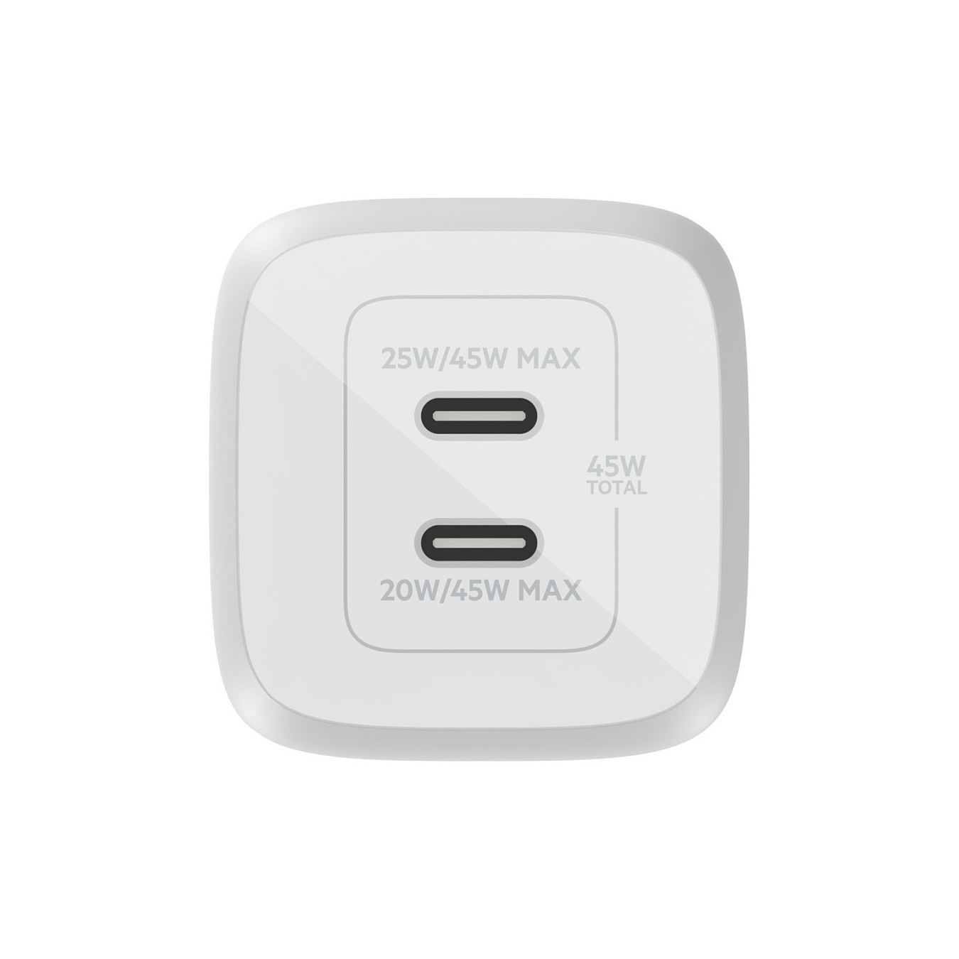 Belkin 45W Dual USB-C GaN Ladegerät Power Deliver. PPS. white — Buy in Cyprus with Fast Delivery