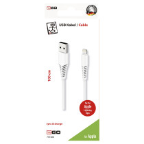 2GO USB Lade- Datenkabel Apple Lightning 1m weiß — Buy in Cyprus with Fast Delivery