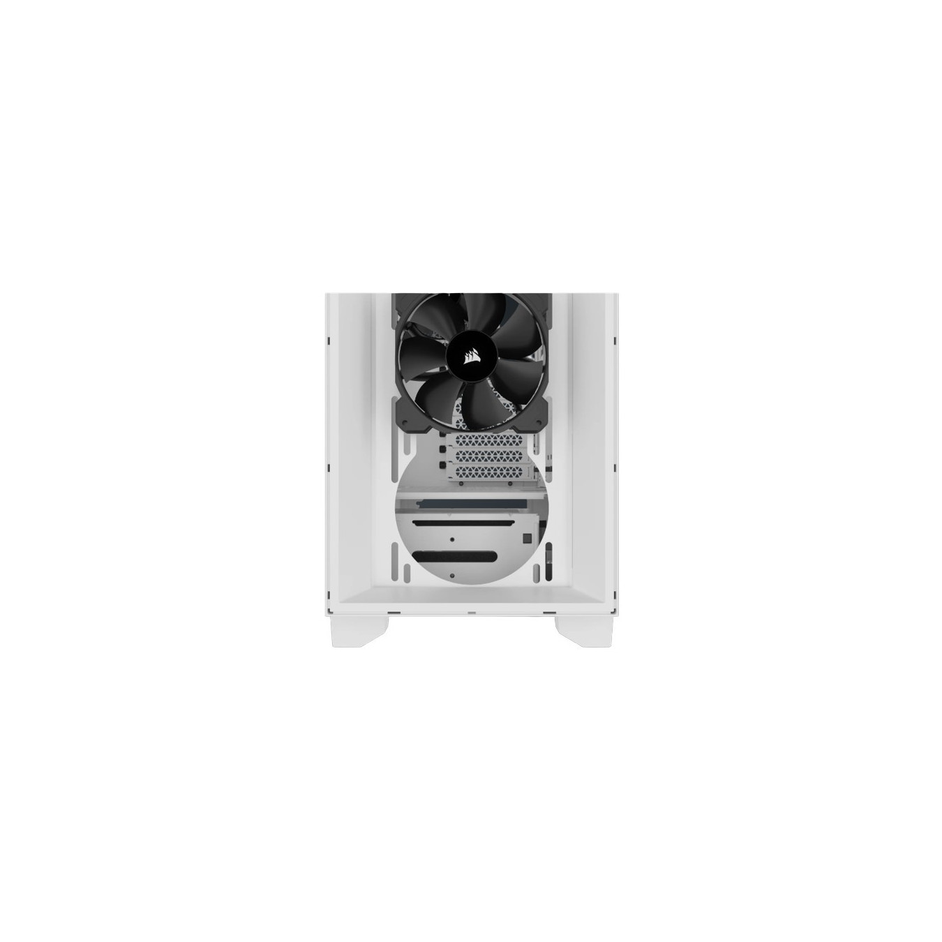 Corsair 3000D Tempered Glass - CC-9011252-WW - White Mid-Tower ATX Gaming Case, Tempered Glass Side, 2x120mm Fans