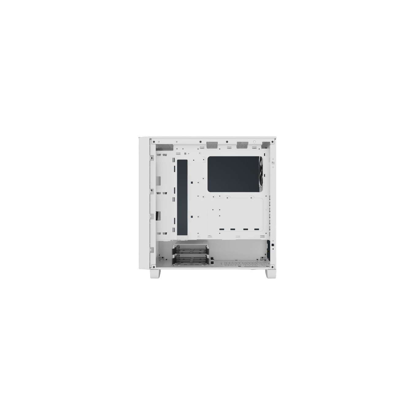 Corsair 3000D Tempered Glass - CC-9011252-WW - White Mid-Tower ATX Gaming Case, Tempered Glass Side, 2x120mm Fans