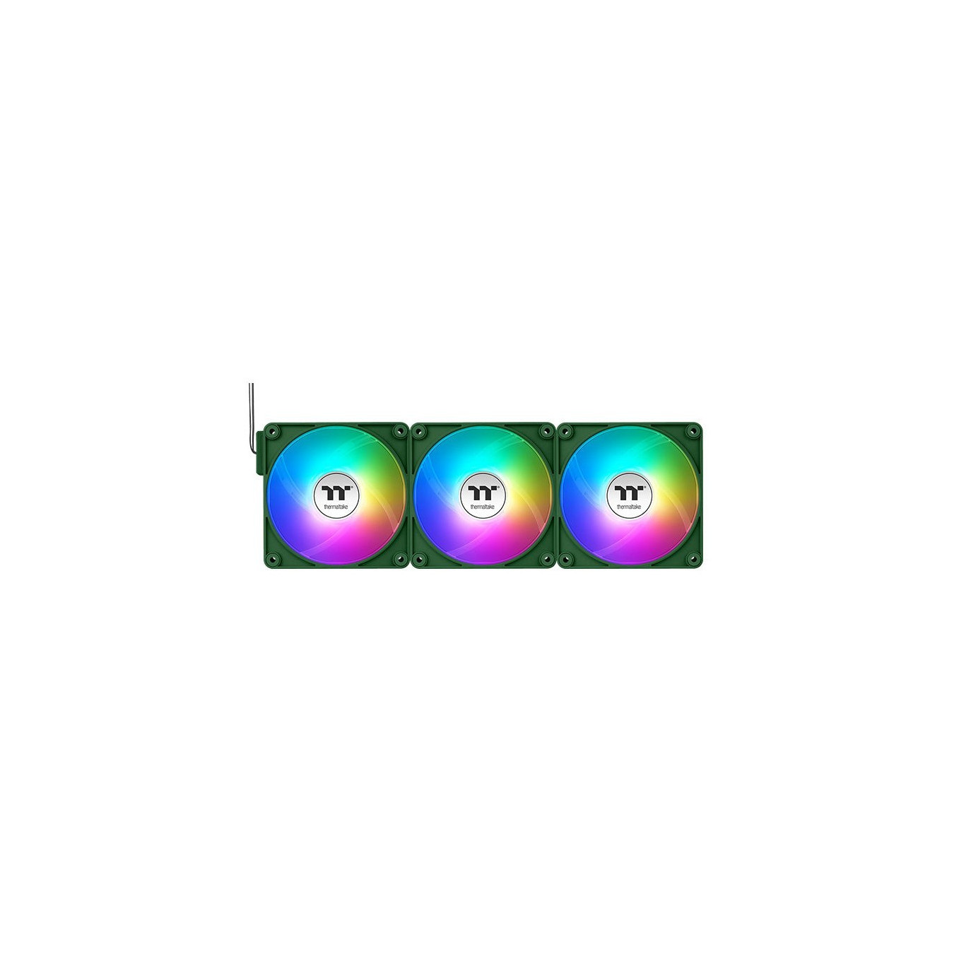 Thermaltake CT140 EX ARGB Sync 140mm Racing Green Fan - 3-Pack, 500–1800 RPM, 90.3 CFM, Hydraulic Bearing
